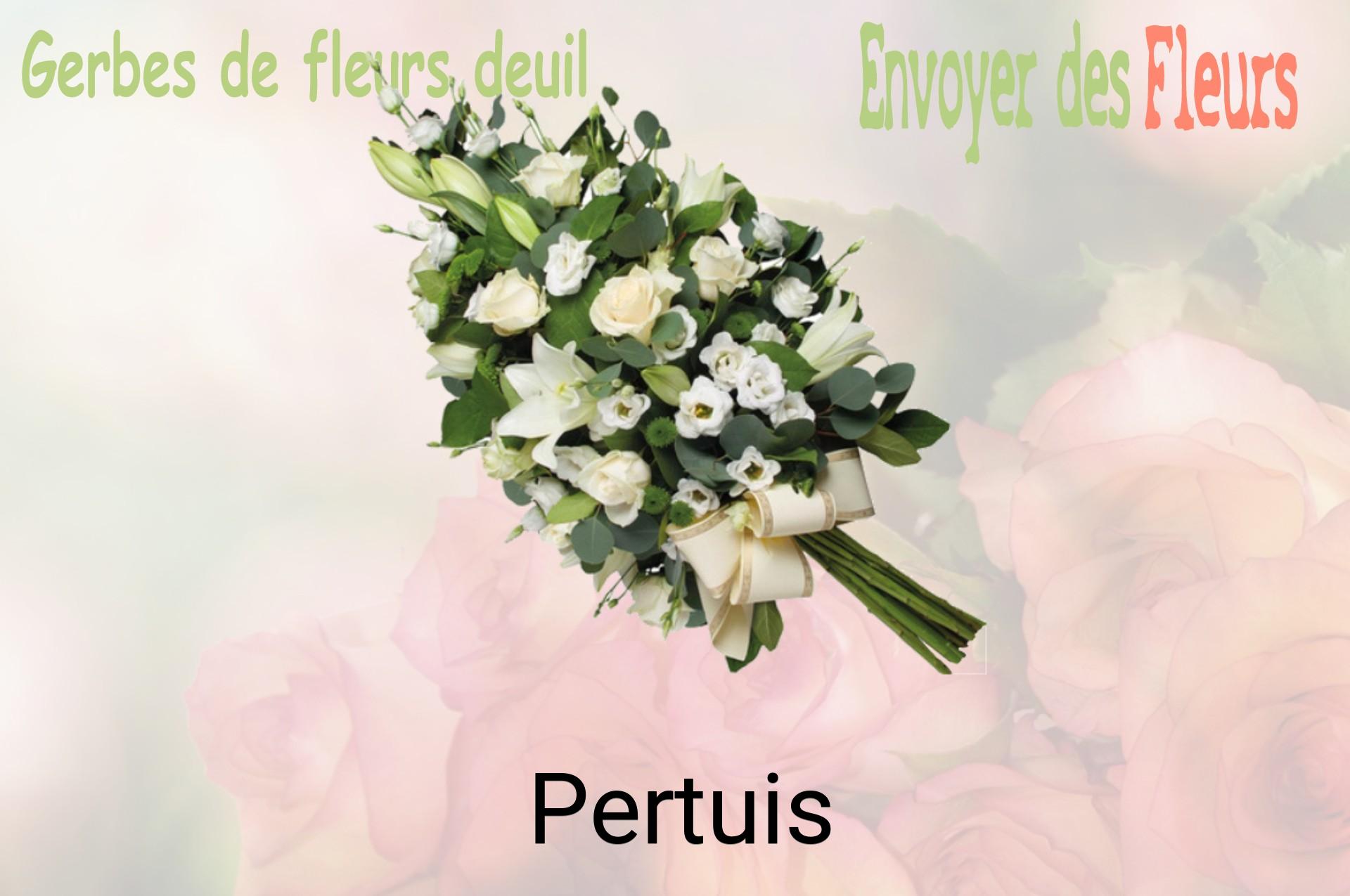 Gerbe de fleurs de deuil livrée à Pertuis